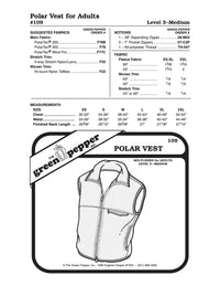 Adult’s Polar Vest Pattern - 109 - The Green Pepper Patterns