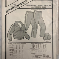 Kid’s Cross Country or Jogging Suit Pattern - 114 - The Green Pepper Patterns