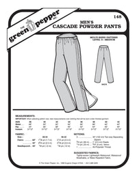 Men’s Cascade Powder Pants Pattern - 148 - The Green Pepper Patterns
