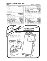 Pacific Curl Garment Bag Pattern - 220 - The Green Pepper Patterns