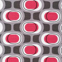 Orbs - Pink - Modern Retro by Tina Vey - Cloud 9 Fabrics - Barkcloth