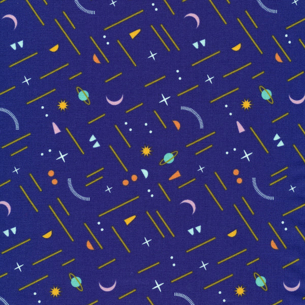 Wild Cosmos - Stardust - Elizabeth Olwen - Cloud 9 Fabrics - Poplin