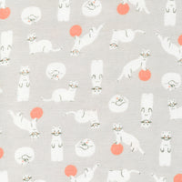 Stoats - Grey - Winter Forest by Lemonni - Cloud 9 Fabrics - Flannel