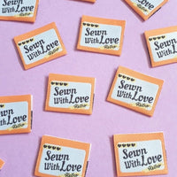 "SEWN WITH LOVE - Retro Edition" Woven Label Pack - Sew Anonymous