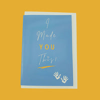 "I MADE YOU THIS" Crafty Themed Greeting Card - Sew Anonymous