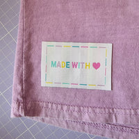 "MADE WITH LOVE" Quilt Woven Label Pack - Sew Anonymous