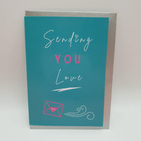 "SENDING YOU LOVE!" Sewing Themed Greeting Card - Sew Anonymous