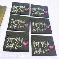 "NOT MADE WITH LOVE" Woven Label Pack - Sew Anonymous