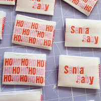 "SANTA BABY - Christmas Edition" Woven Label Pack - Sew Anonymous