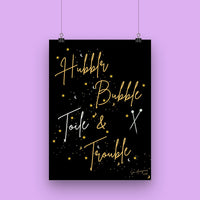 "HUBBLE BUBBLE TOILE & TROUBLE" Sewing Themed A4 Print - Sew Anonymous