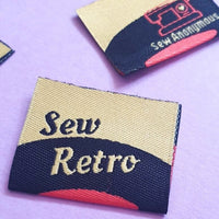 "SEW RETRO - Retro Edition" Woven Label Pack - Sew Anonymous