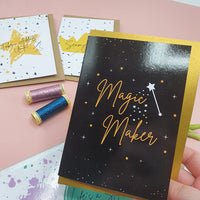 "MAGIC MAKER" Crafty Themed Greeting Card - Sew Anonymous