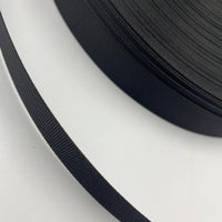 3/4" Light Weight Nylon Grosgrain Tape - Black - By The Yard/36"