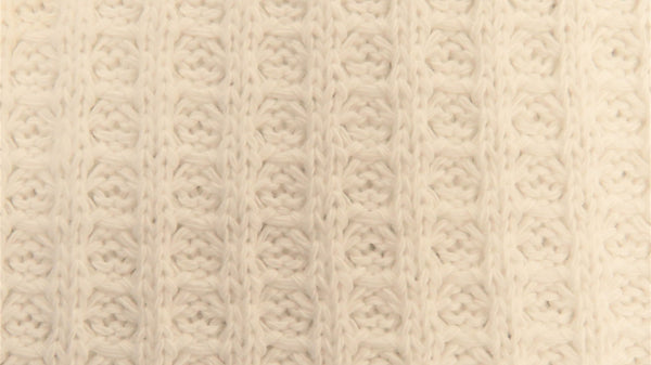 Cotton Waffle Sweater Knit - Off White