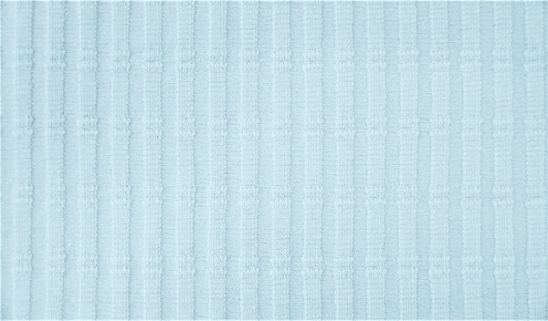 Striped Jacquard Cotton Jersey - European Import - Oeko-Tex® - Light Blue