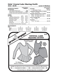 Kids Crystal Lake Skating Outfit - 516 - The Green Pepper Patterns