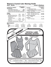 Women’s Crystal Lake Skating Outfit - 517 - The Green Pepper Patterns