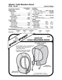 Adult’s Cold Weather Hood Pattern - 518 - The Green Pepper Patterns