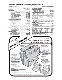 Padded Briefcase & Laptop Shuttle Pattern - 525 - The Green Pepper Patterns