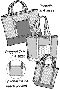 Rugged Tote & Portfolio Pattern - 533 - The Green Pepper Patterns