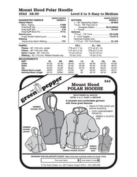 Adult Mount Hood Polar Hoodie Pattern - 543 - The Green Pepper Patterns
