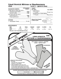 Lined Stretch Mittens or Handwarmers Pattern - 548 - The Green Pepper Patterns