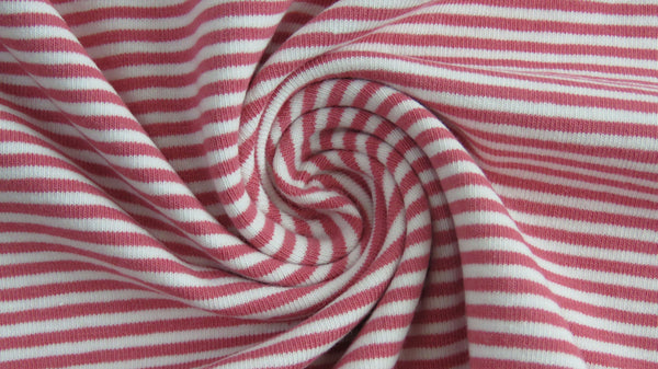 Yarn Dyed Stripe - Tricot Knit - Oeko-Tex® - European Import - Pink