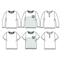 Marcel T-Shirts Pack Sewing Pattern - Boys 3/12Y - Ikatee