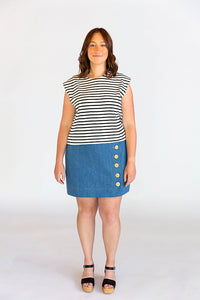 Evelyn High Waist Skirt Pattern - Chalk + Notch