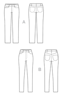 Ginger Skinny Jeans Pattern - Closet Core Patterns