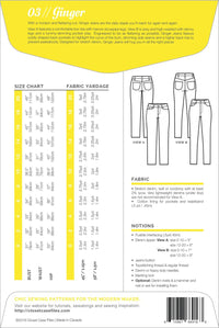 Ginger Skinny Jeans Pattern - Closet Core Patterns
