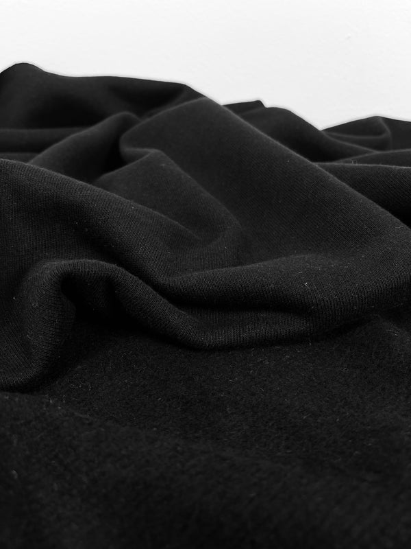 Organic Cotton Fleece 340gsm -  Black