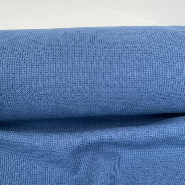 Organic Cotton Waffle / Thermal 200gsm - Mid Blue 18