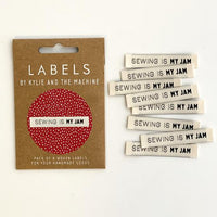 "SEWING IS MY JAM" Woven Label Pack - Kylie And The Machine