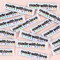 "MADE WITH LOVE AND SWEAR WORDS" Woven Label Pack - Kylie And The Machine