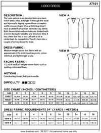 Lodo Dress Sewing Pattern - True Bias