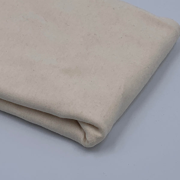 Lightweight Organic Cotton Spandex Long Staple Jersey - Grown & Made in USA - Natural