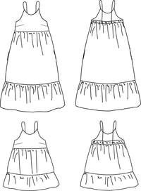 Lena Mum Blouse & Dress Sewing Pattern - Ladies 34/46 - Ikatee