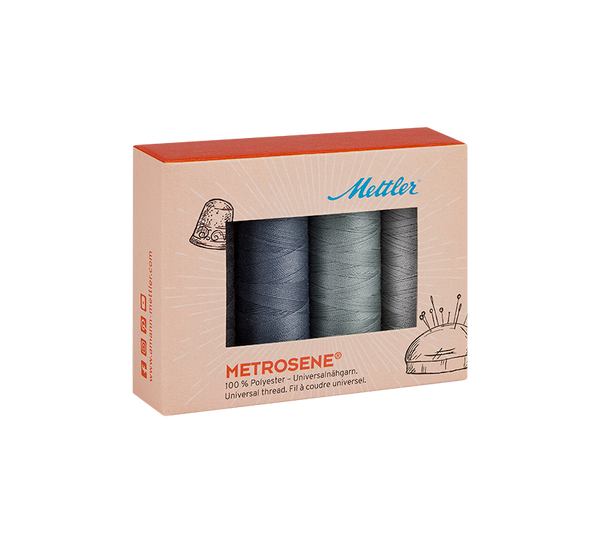 Mettler Metrosene® Polyester Thread Kit of 4 Spools - Grey