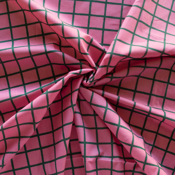 Window Pane - Chalk Pink - There Was A Fox - Emily Isabella - Birch Fabrics - Lawn