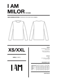 I am MILOR (Mens) - Classic Tshirt Pattern -  I AM PATTERNS
