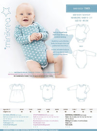 Baby Bodysuit - Minikrea - Pattern - 0-3 Years