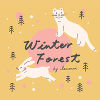 Cloud White - Winter Forest by Lemonni - Cloud 9 Fabrics - Flannel