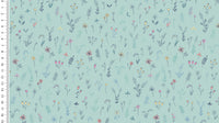 Cotton Poplin - Wild Flowers - Oeko-Tex® - Old Green