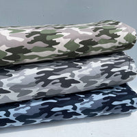 Camouflage Brushed French Terry - European Import - Oeko-Tex® - Grey