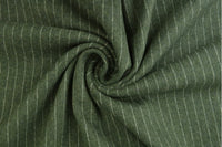 Cotton Flannel Knitted STRIPES - European Import - Oeko-Tex® - Dark Green