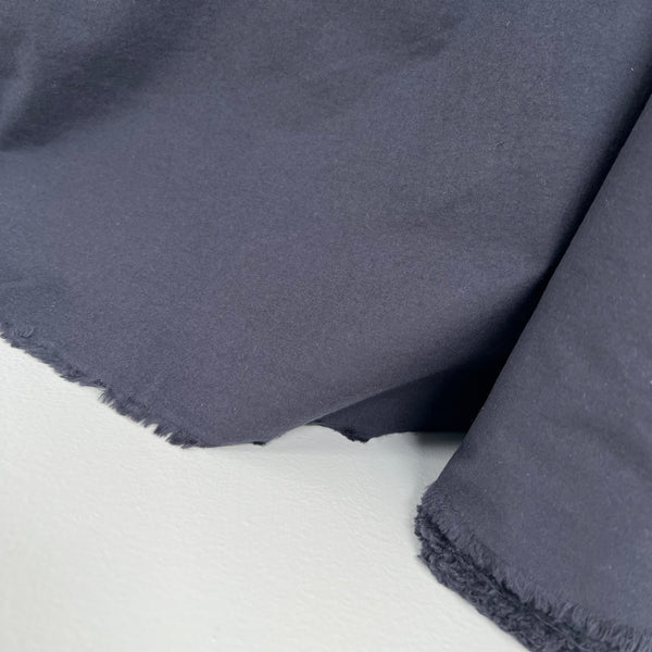 Broadcloth Washed Ohmi Zarashi Finish Cotton - Oeko-Tex® - Japanese Import - Dark Navy