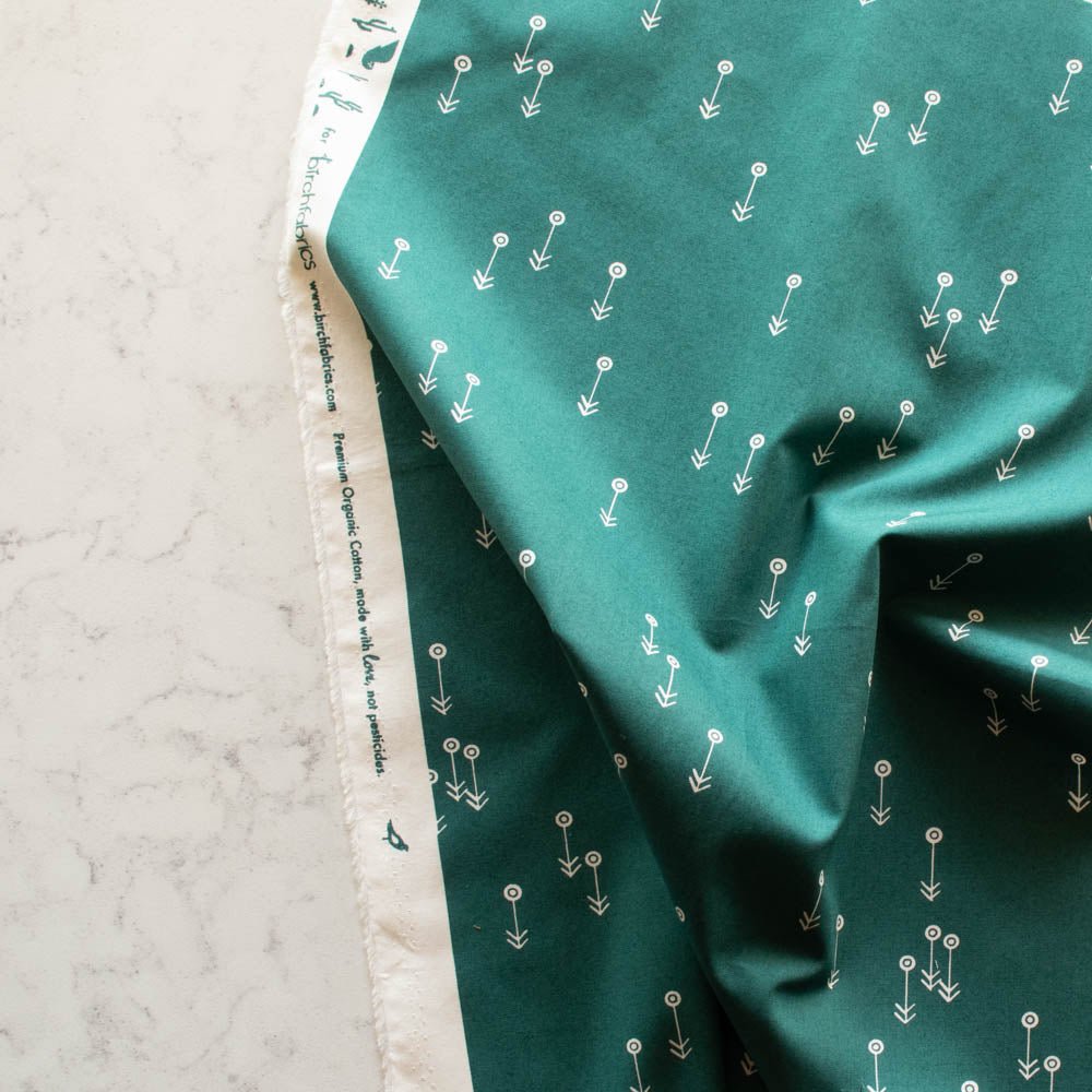 Desert Flowers - Forest - Charley Harper The Desert - Birch Fabrics - Poplin - Simplifi Fabric