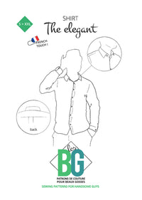 The Elegant - Dress Shirt - Mens Sewing Pattern - Patrons Les BG