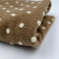 Boiled Wool - 2-Tone Dots - European Import - Oeko-Tex® - Camel/Off-White Dots